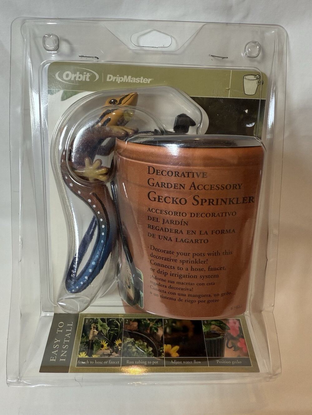 Orbit DripMaster Gecko Decorative Garden Sprinkler Adjustable Spray 7ft Tubing